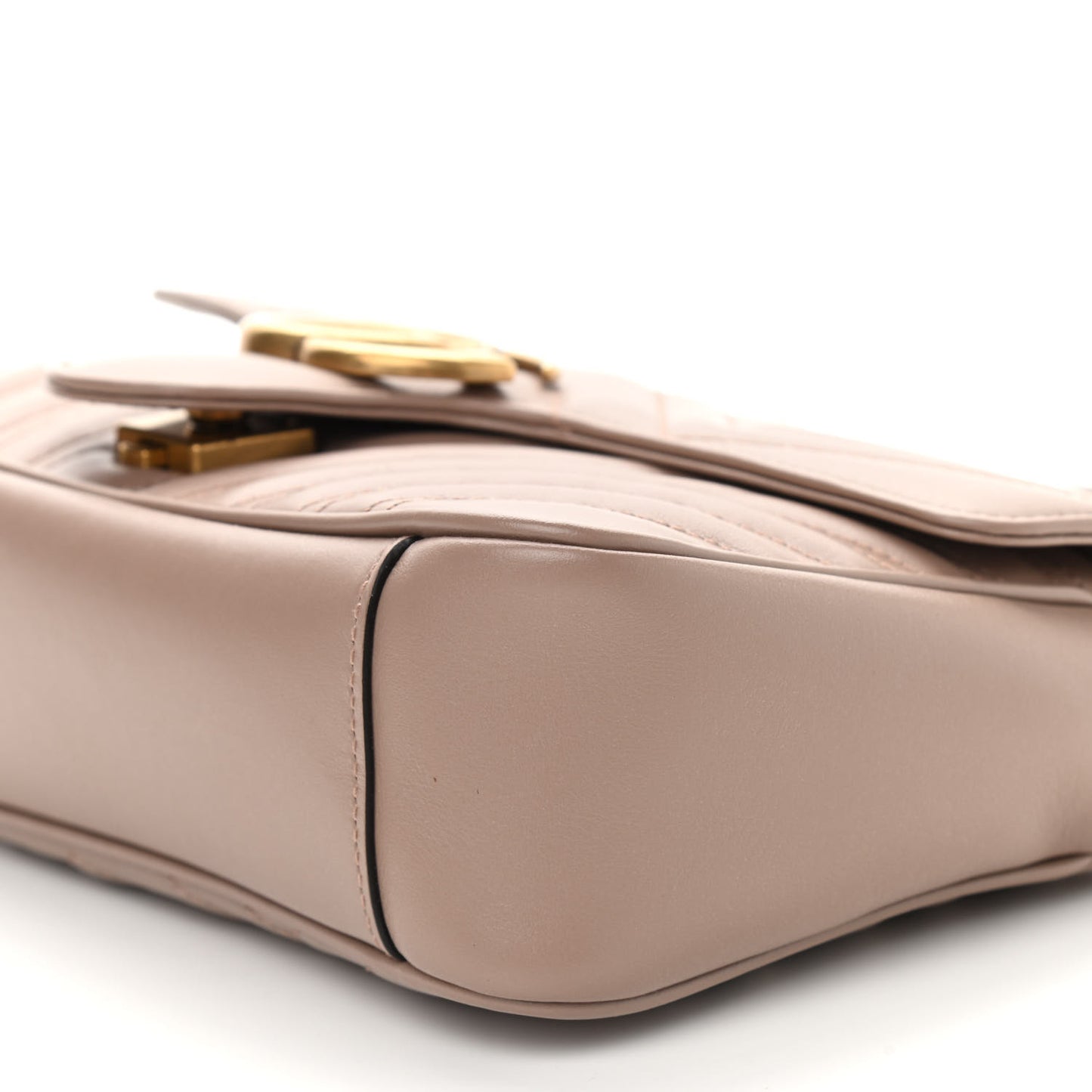 Calfskin Matelasse Small GG Marmont Shoulder Bag Porcelain Rose