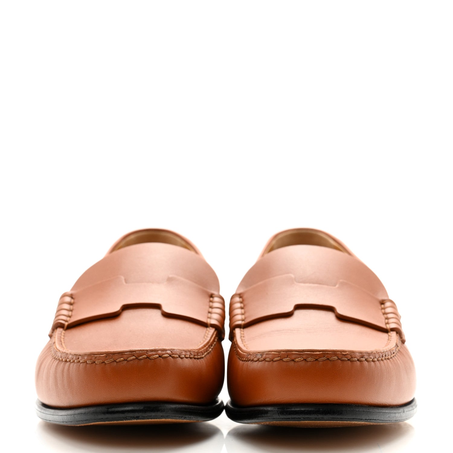 Hermes Heritage Calfskin Womens Kennedy Loafers 40 Naturel 2 of 12