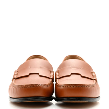 Hermes Heritage Calfskin Womens Kennedy Loafers 40 Naturel 2 of 12