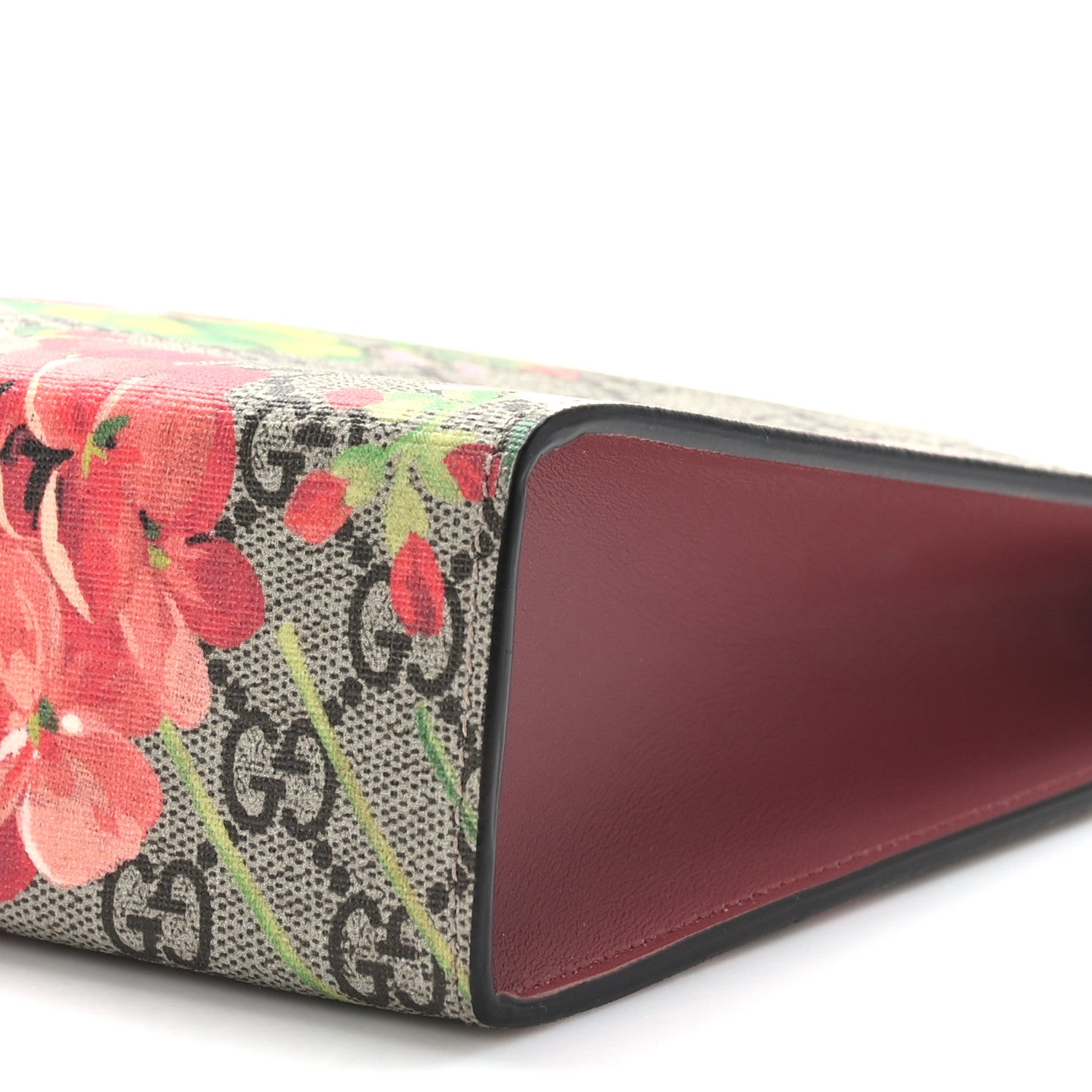 Gucci GG Supreme Monogram Blooms Large Cosmetic Case Beige Multicolor Dry Rose 9 of 9