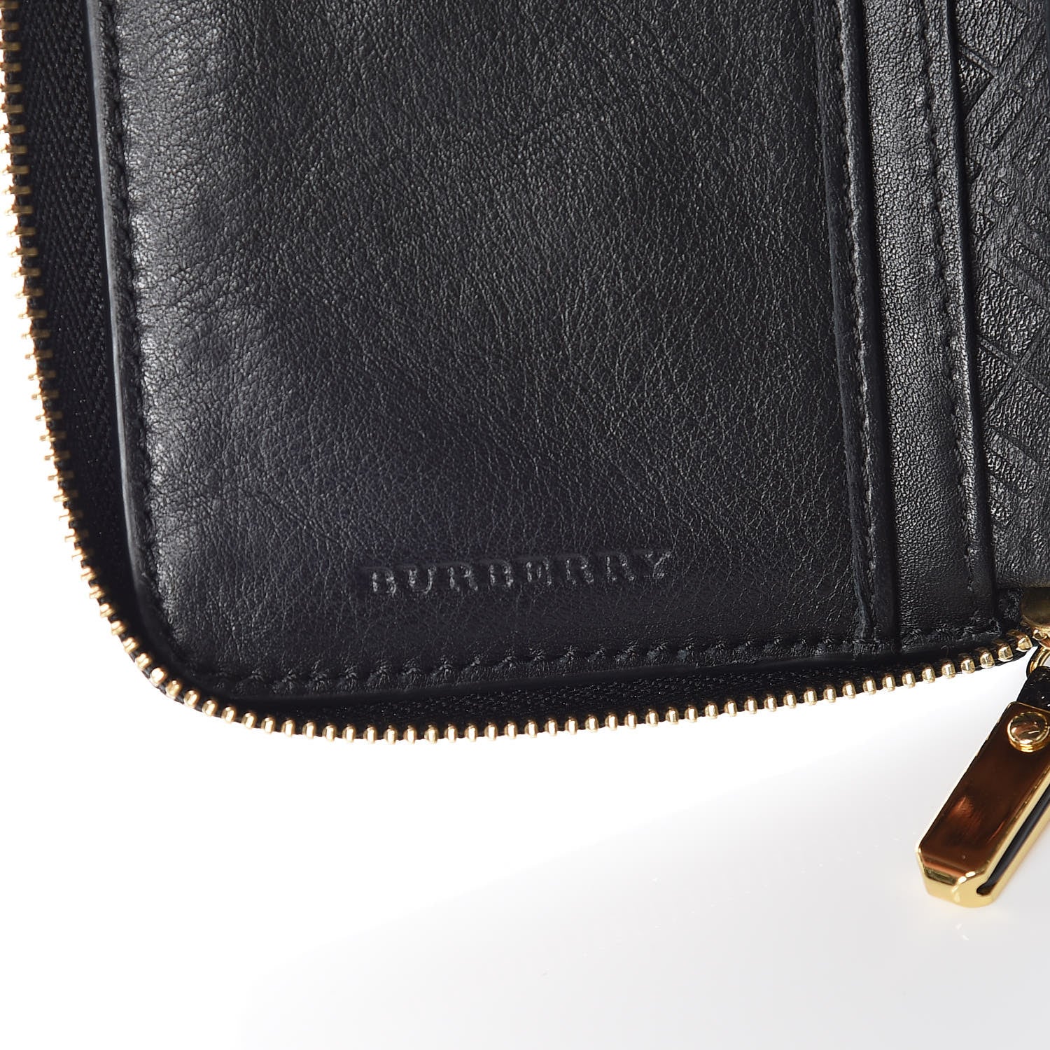 Burberry Patent Calfskin Zip Around Wallet Black 8 of 11