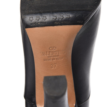 Valentino Garavani Calfskin Rebelle Boots 37 Black 10 of 12