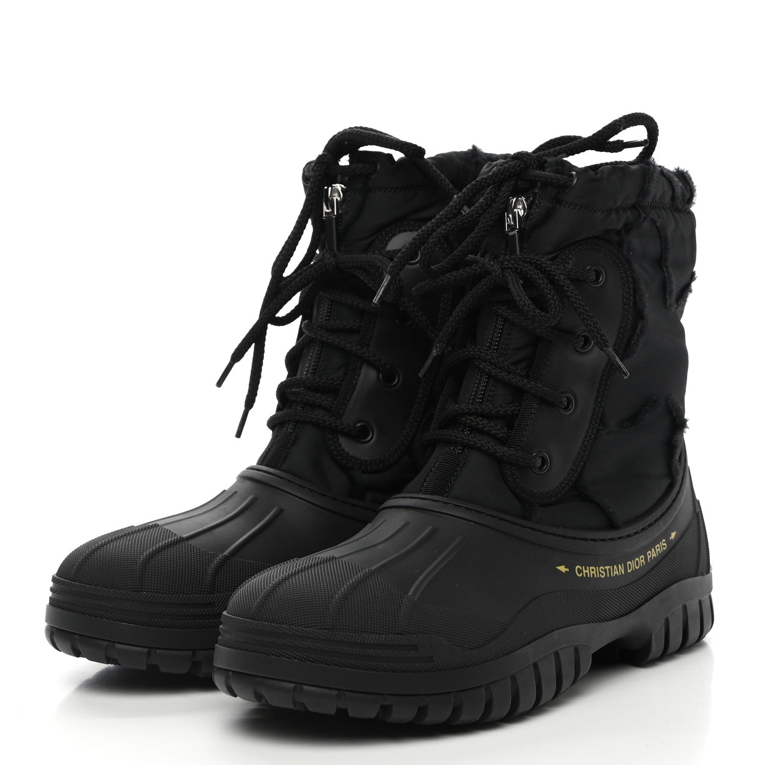 Christian Dior Rubber Nylon D-Venture Boots 39 Black 3 of 8