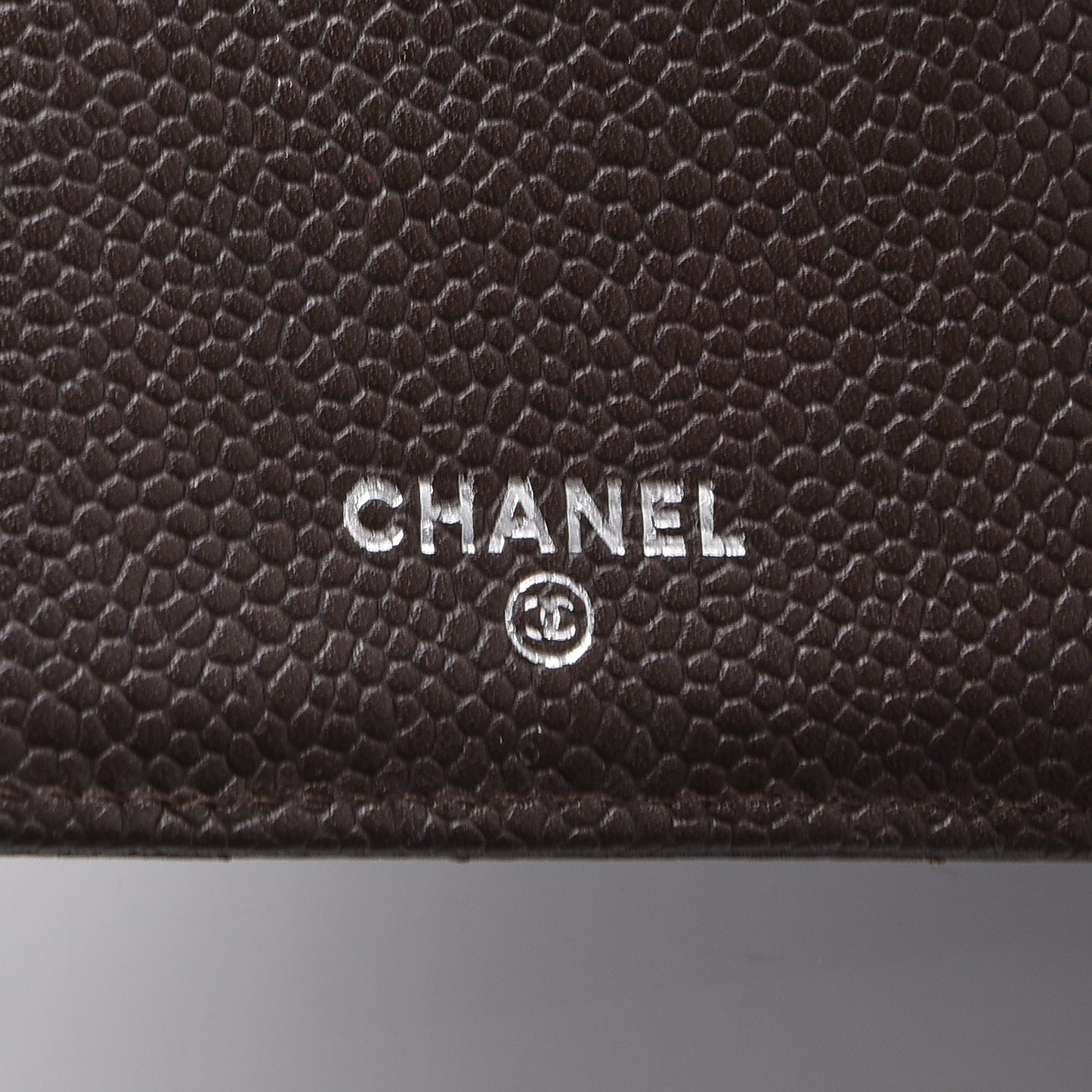 Caviar Quilted Large Flap Wallet Dark Brown