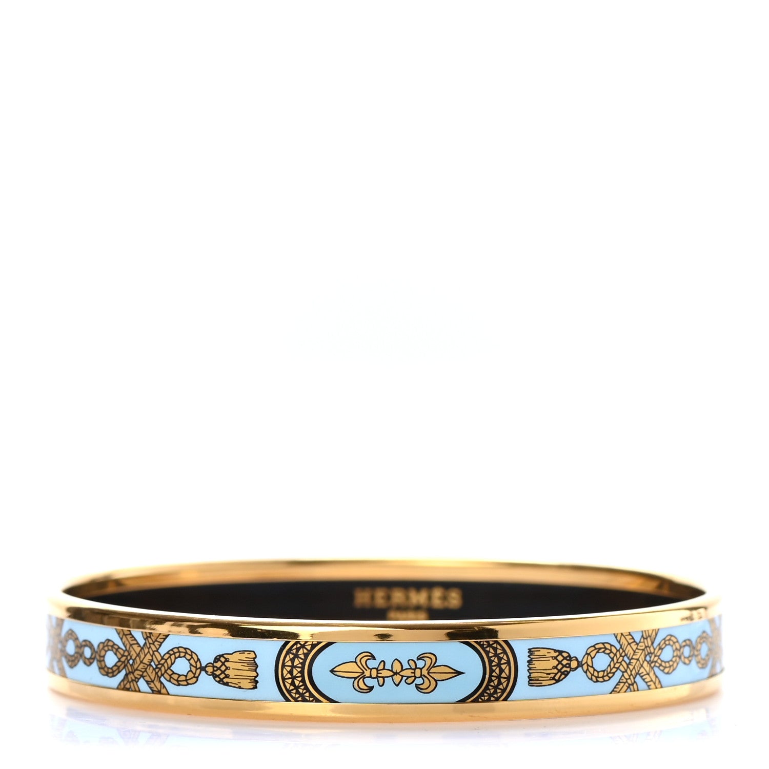 Hermes Enamel Printed Grand Apparat Narrow Bracelet 65 1 of 5