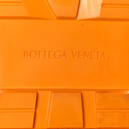 Bottega Veneta Calfskin The Tire Chelsea Boots 38.5 Black Tangerine 7 of 8