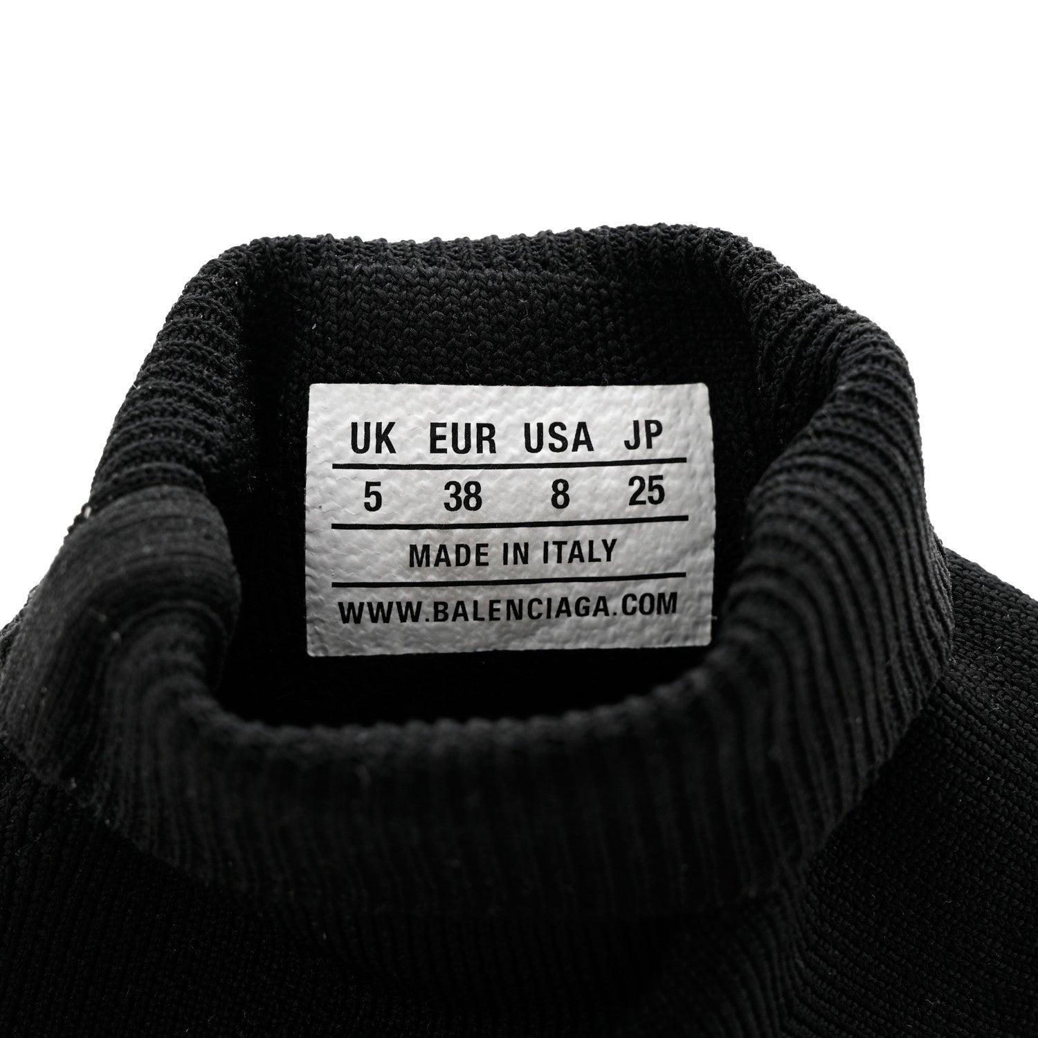 Balenciaga Neoprene Knit Womens Speed Graffiti Sneakers 38 Black White 6 of 12