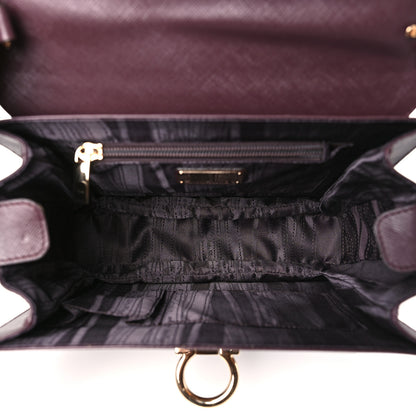 Salvatore Ferragamo Pebbled Calfskin Katia Top Handle Satchel Oxford 5 of 10