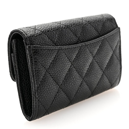 Chanel Caviar Quilted Flap Card Holder Wallet Black 3 of 10
