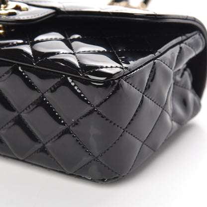 Chanel Patent Calfskin Quilted Mini Rectangular Flap Black 10 of 11