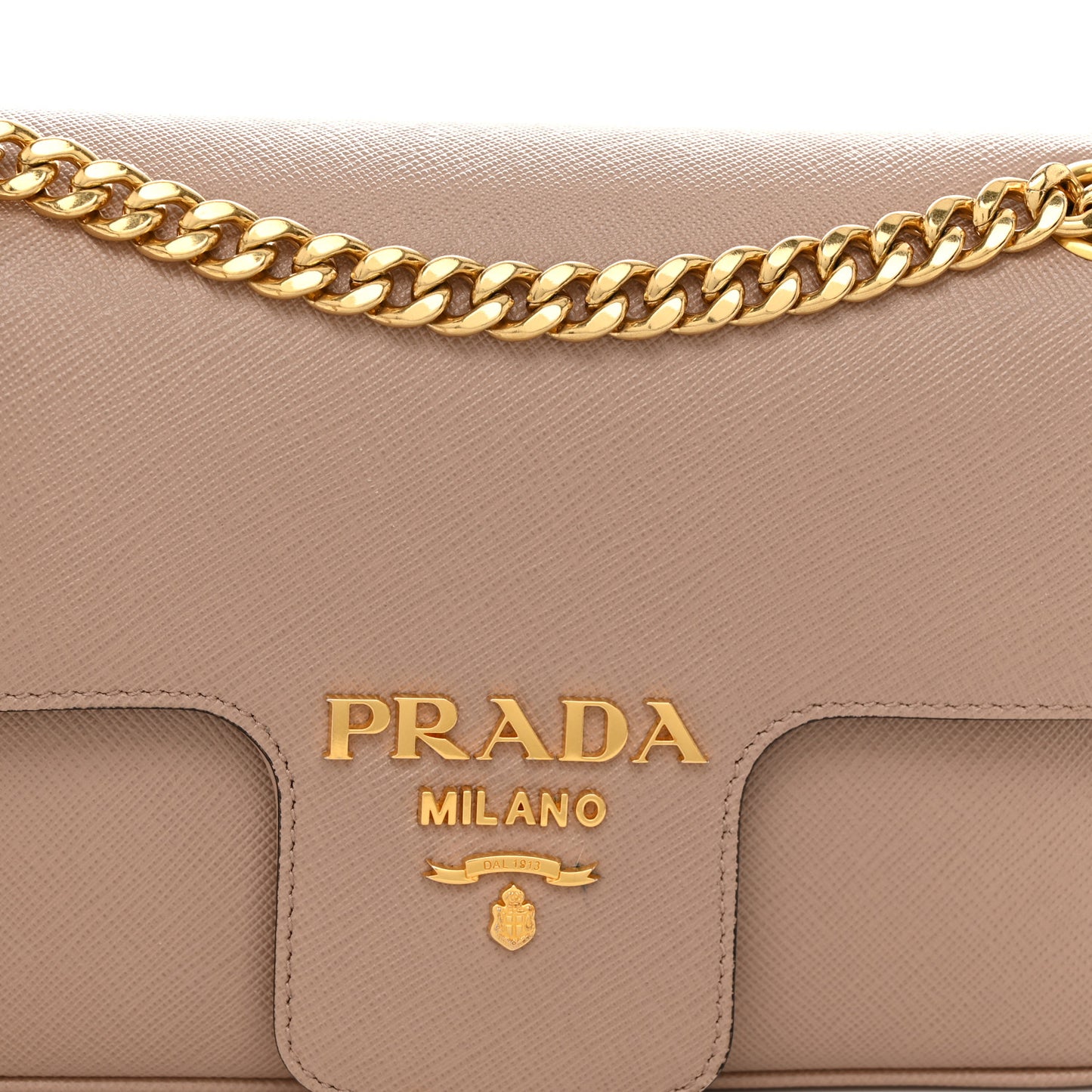 Saffiano Flap Shoulder Bag Cipria
