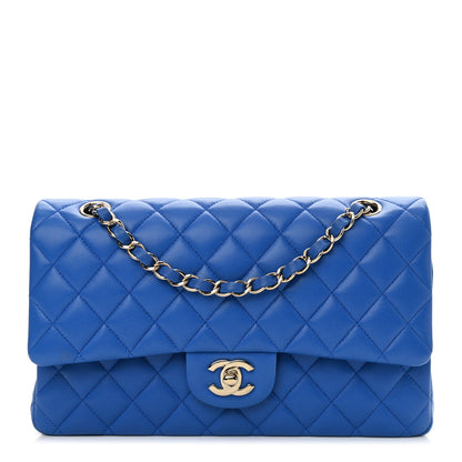 Chanel Lambskin Quilted Medium Double Flap Blue 1 of 12