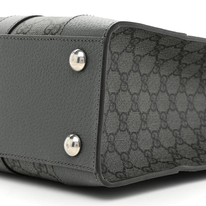 Gucci GG Supreme Monogram Textured Dollar Calfskin Medium Ophidia Tote Grey Black Graphite Grey 8 of 15