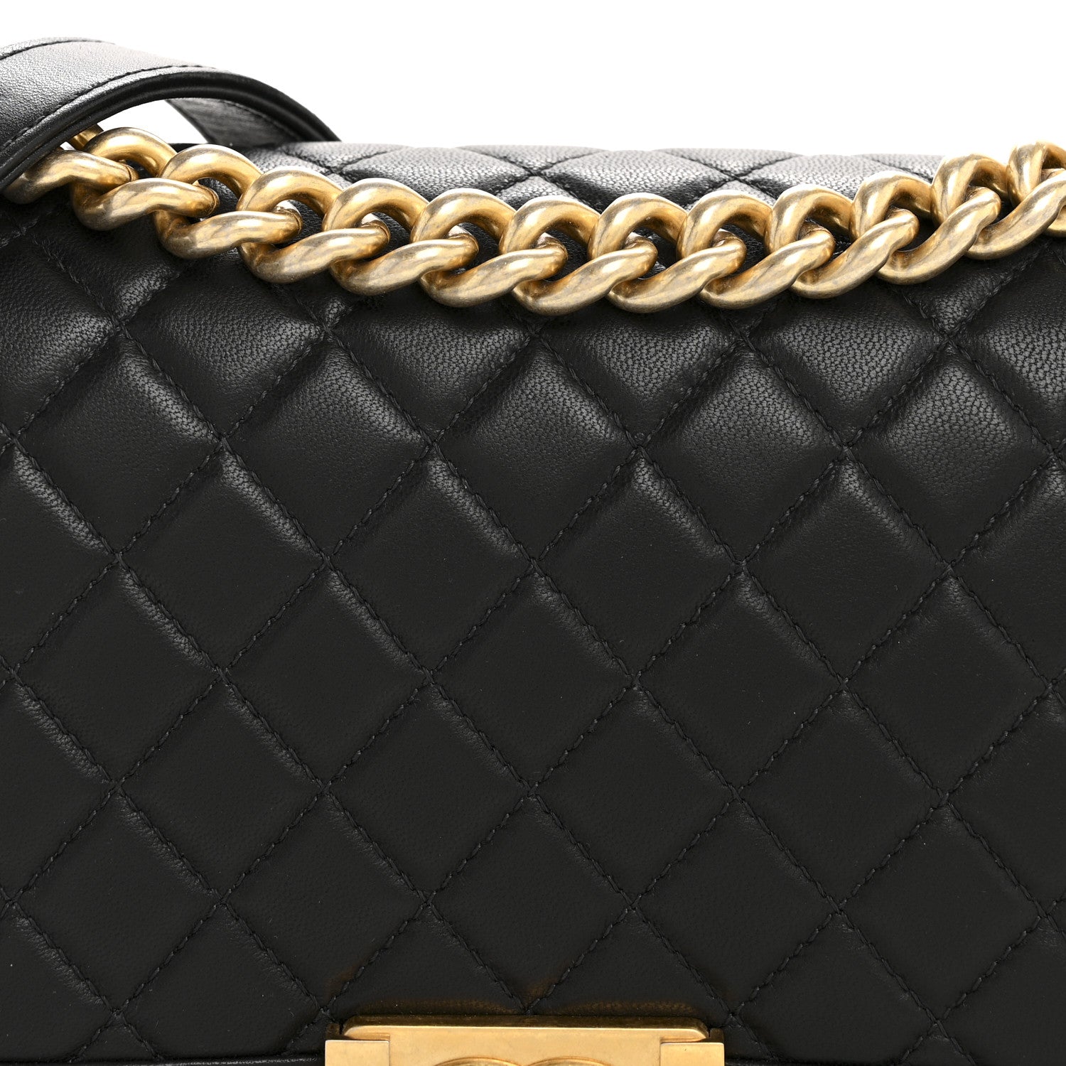 Chanel Lambskin Quilted Medium Boy Flap Black 8 of 10