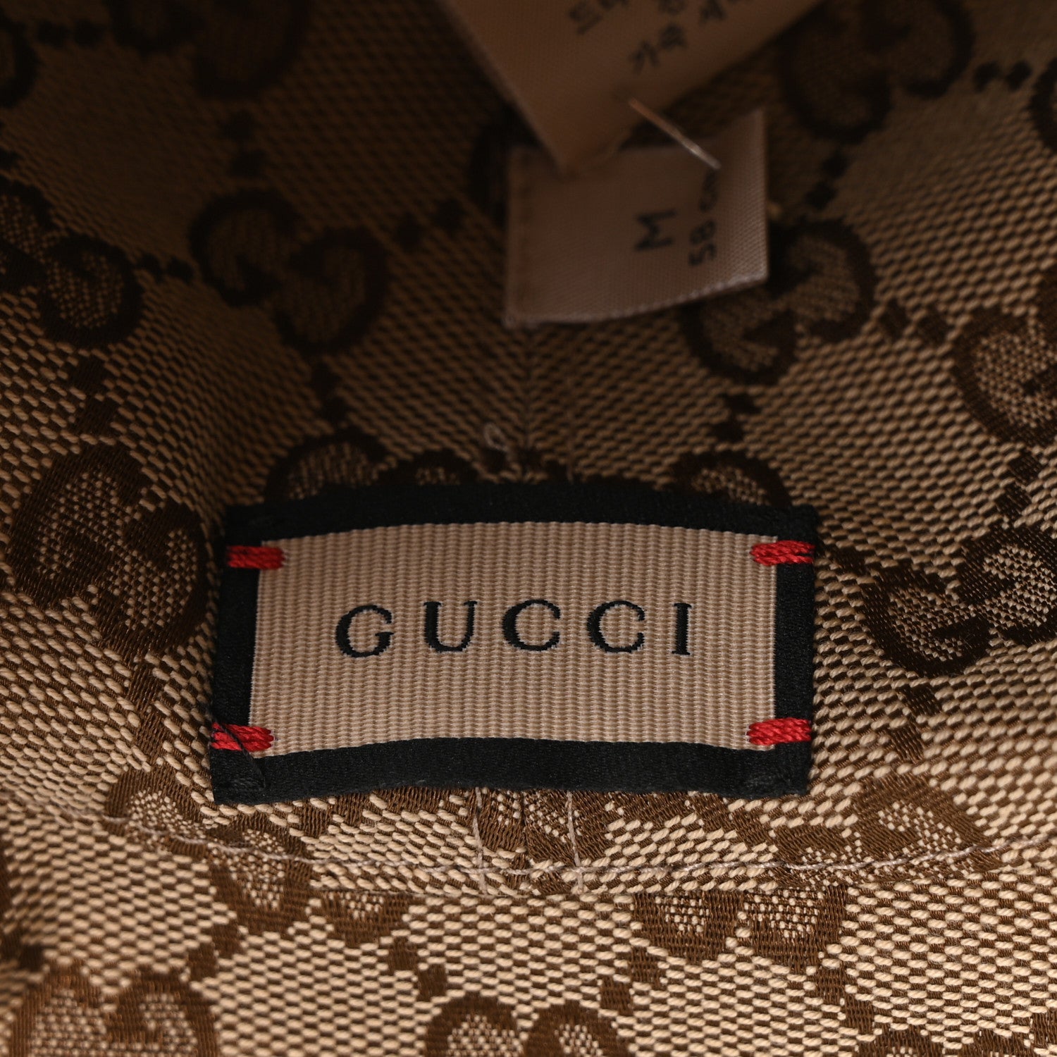 Gucci Monogram Plaid Bob Double Back Reversible Bucket Hat Beige 7 of 10