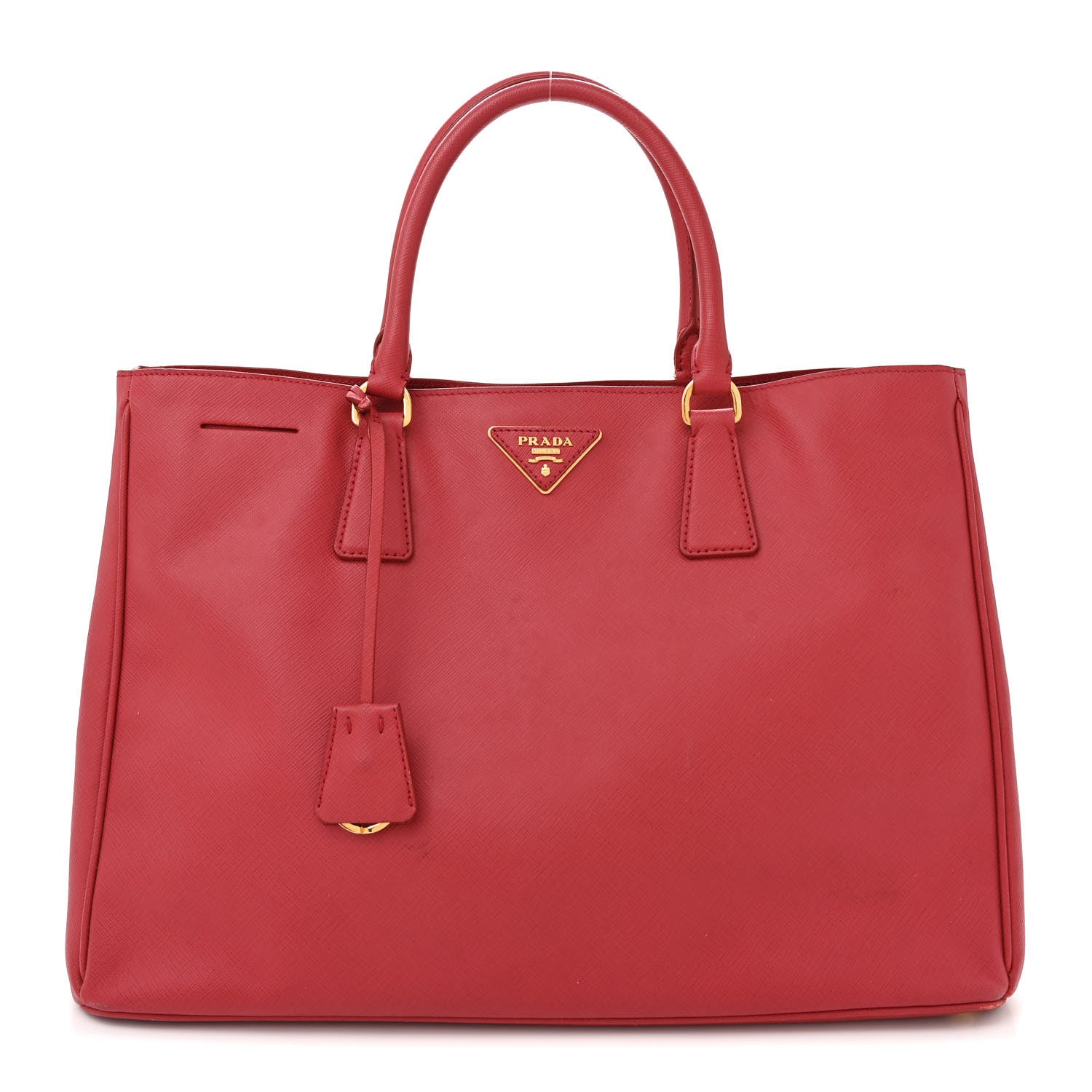 Prada Saffiano Lux Large Tote Fuoco 1 of 15