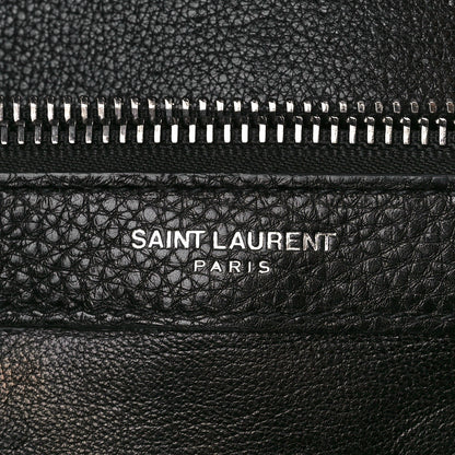 Saint Laurent Calfskin Mixed Matelasse Triquilt Large Monogram Envelope Satchel Black White 7 of 12