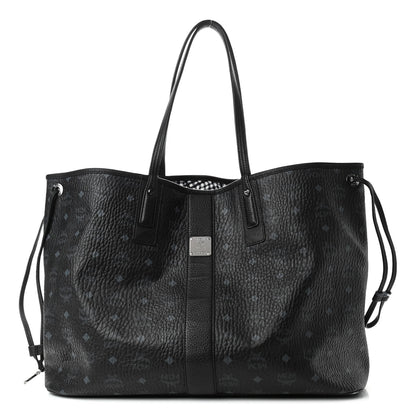 MCM Visetos Large Liz Reversible Shopper Tote Black 1 of 8