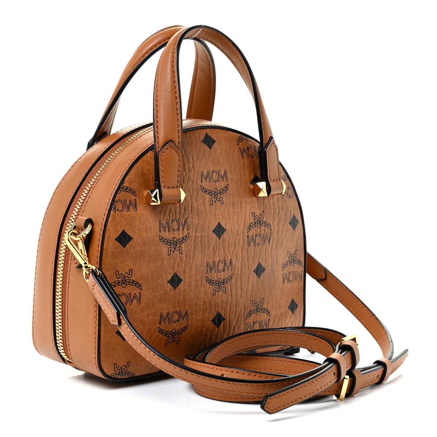 Visetos Essential Small Disco Tote Cognac