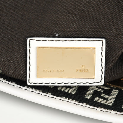 Fendi Zucchino Vitello Tote Black White 6 of 8