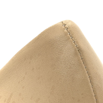 Chanel Calfskin Chain Peep Toe Wedge Pumps 39 Beige 14 of 19