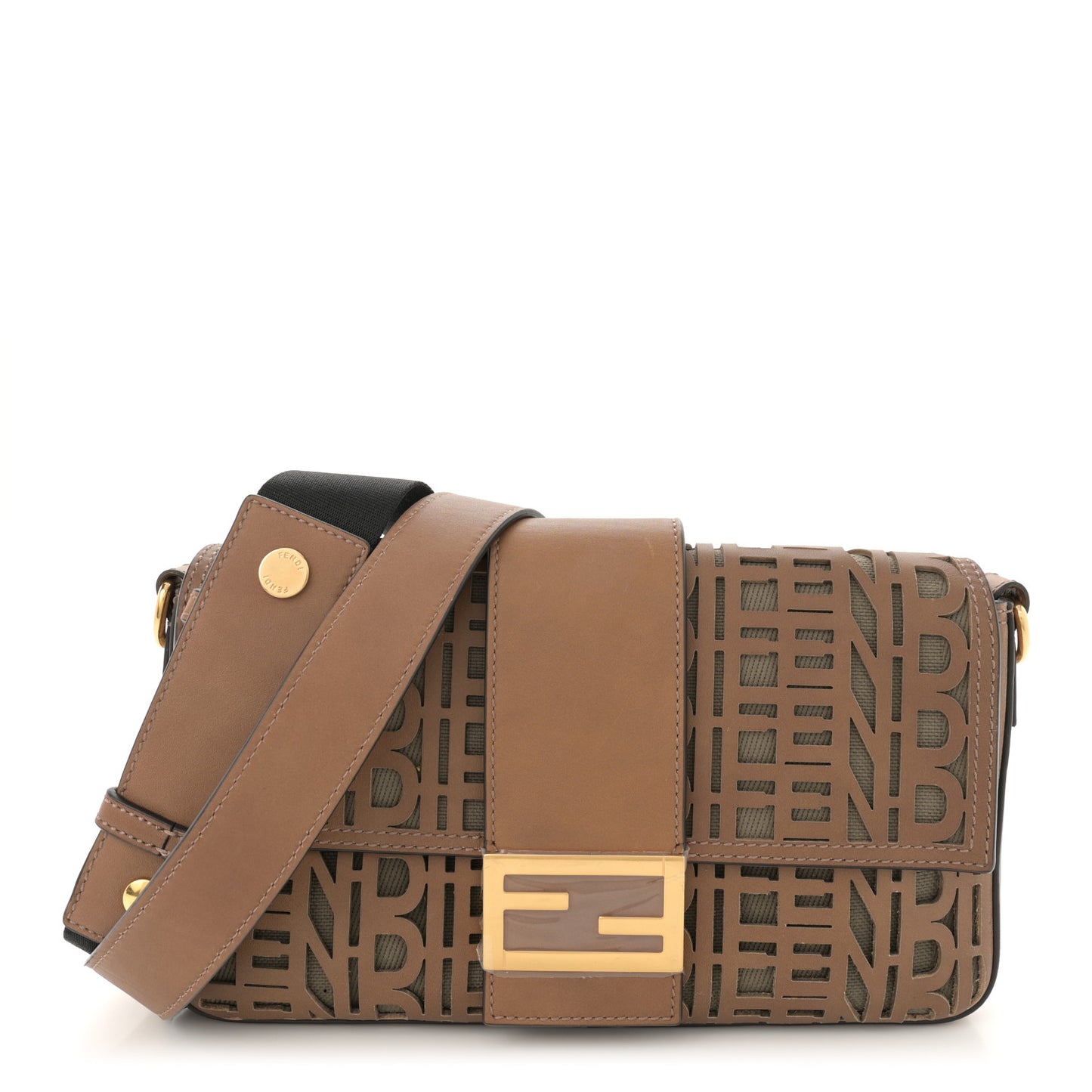 Regular Vacchetta Laserata Belt Baguette Bag Sand