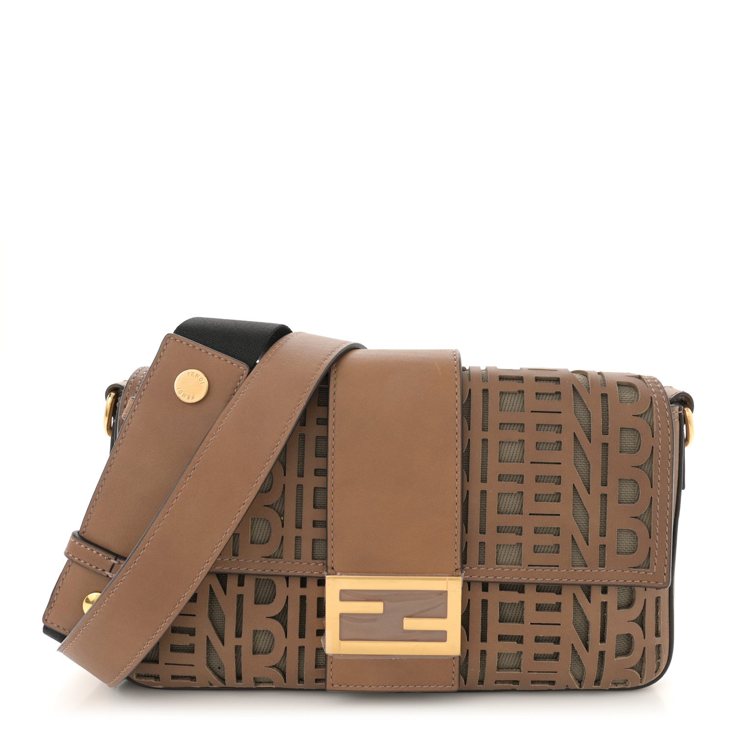 Fendi Regular Vacchetta Laserata Belt Baguette Bag Sand 1 of 14