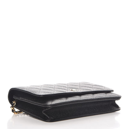 Chanel Caviar Quilted Wallet On Chain WOC Black 4 of 11