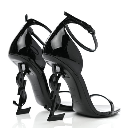 Saint Laurent Patent Calfskin Opyum 110 Sandals 36.5 Black 4 of 8