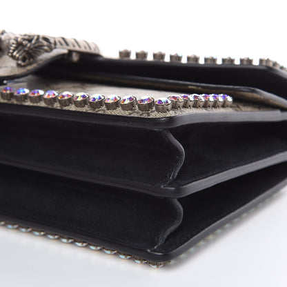 Gucci GG Supreme Monogram Crystal Small Dionysus Shoulder Bag Black 8 of 10