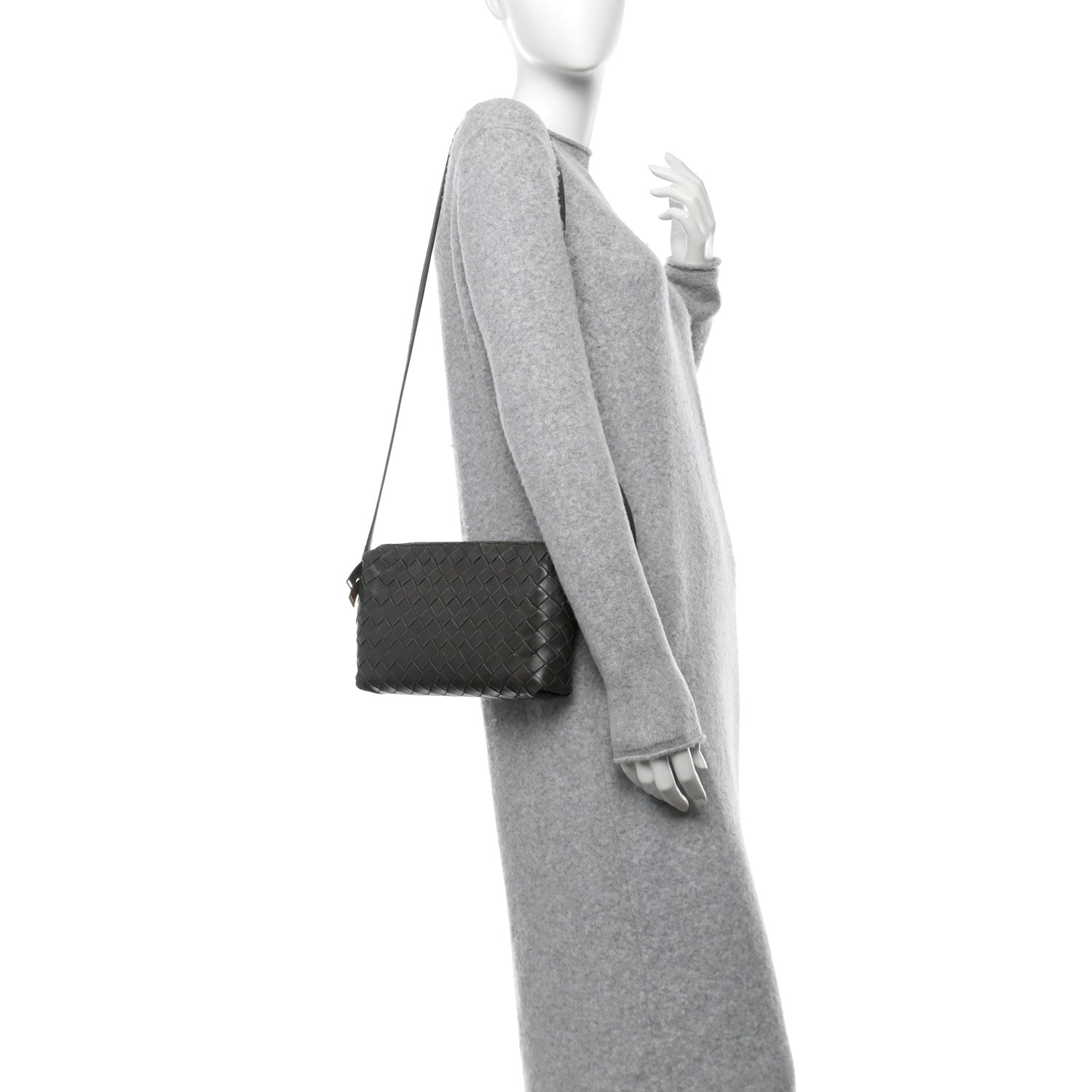 Bottega Veneta Nappa Intrecciato Crossbody Light Graphite 2 of 11