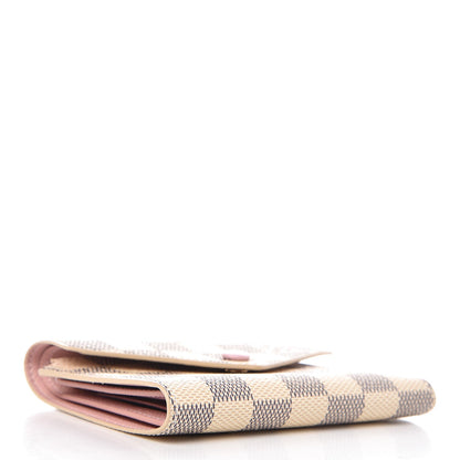 Louis Vuitton Damier Azur Victorine Wallet Rose Ballerine 4 of 7