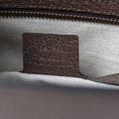 Gucci GG Supreme Monogram Textured Calfskin Web Medium Ophidia Slip Handle Tote Beige Ebony New Acero 7 of 10
