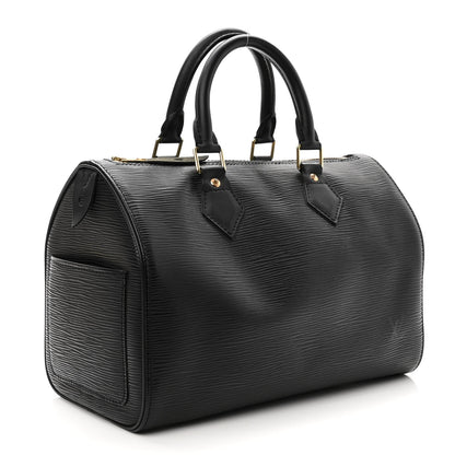 Louis Vuitton Epi Speedy 25 Black 3 of 10