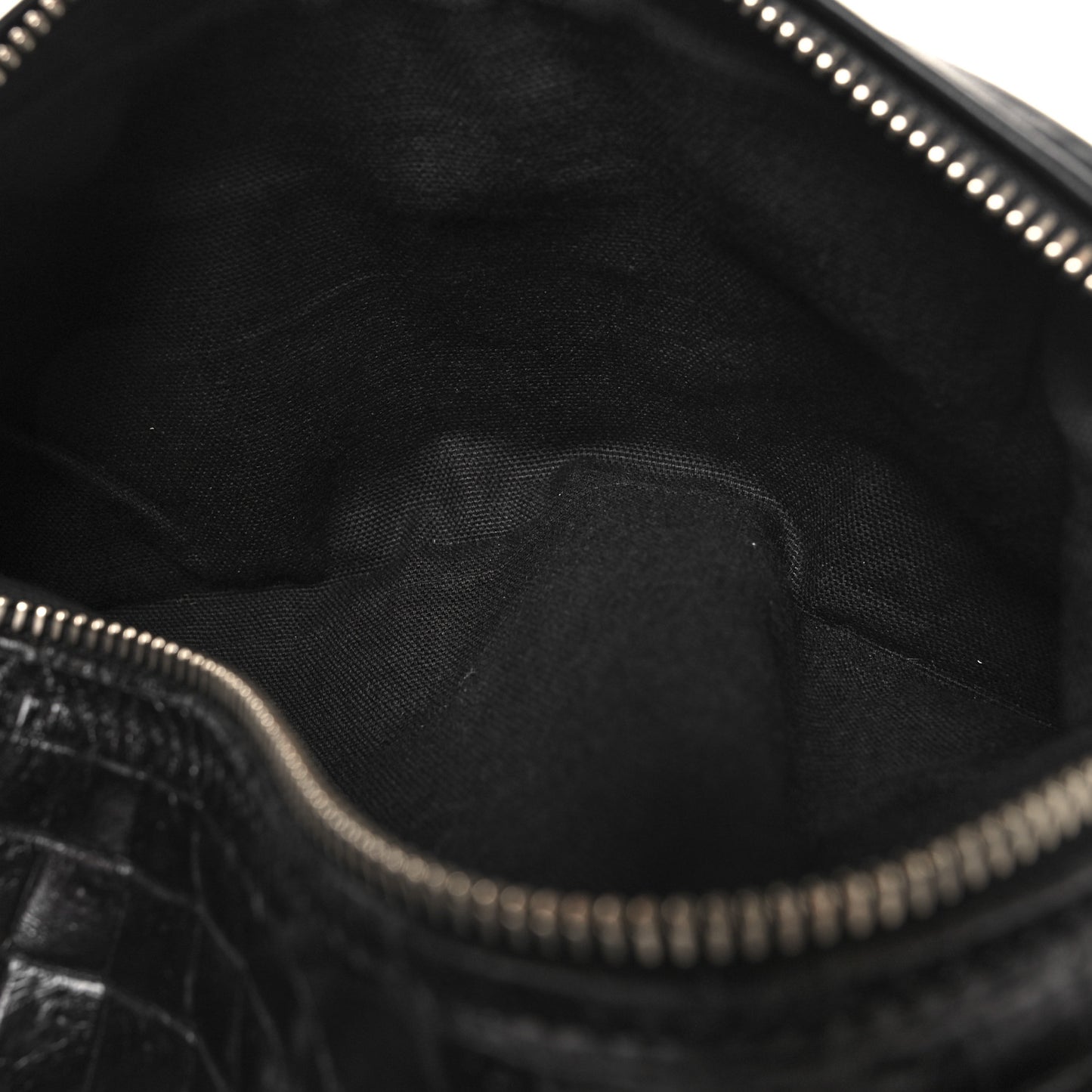 Calfskin Crocodile Embossed Medium Pandora Black