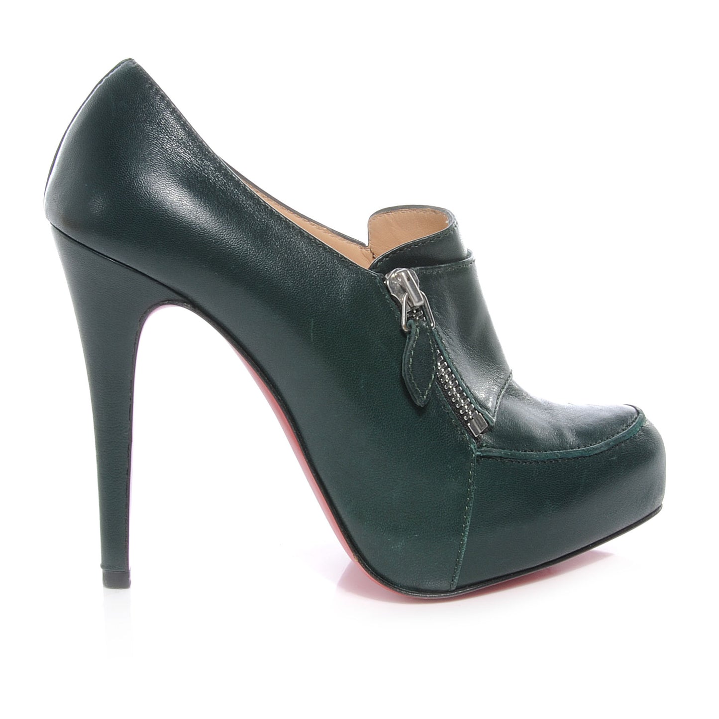 Leather Lapono 120 Booties 36 Bottle Green