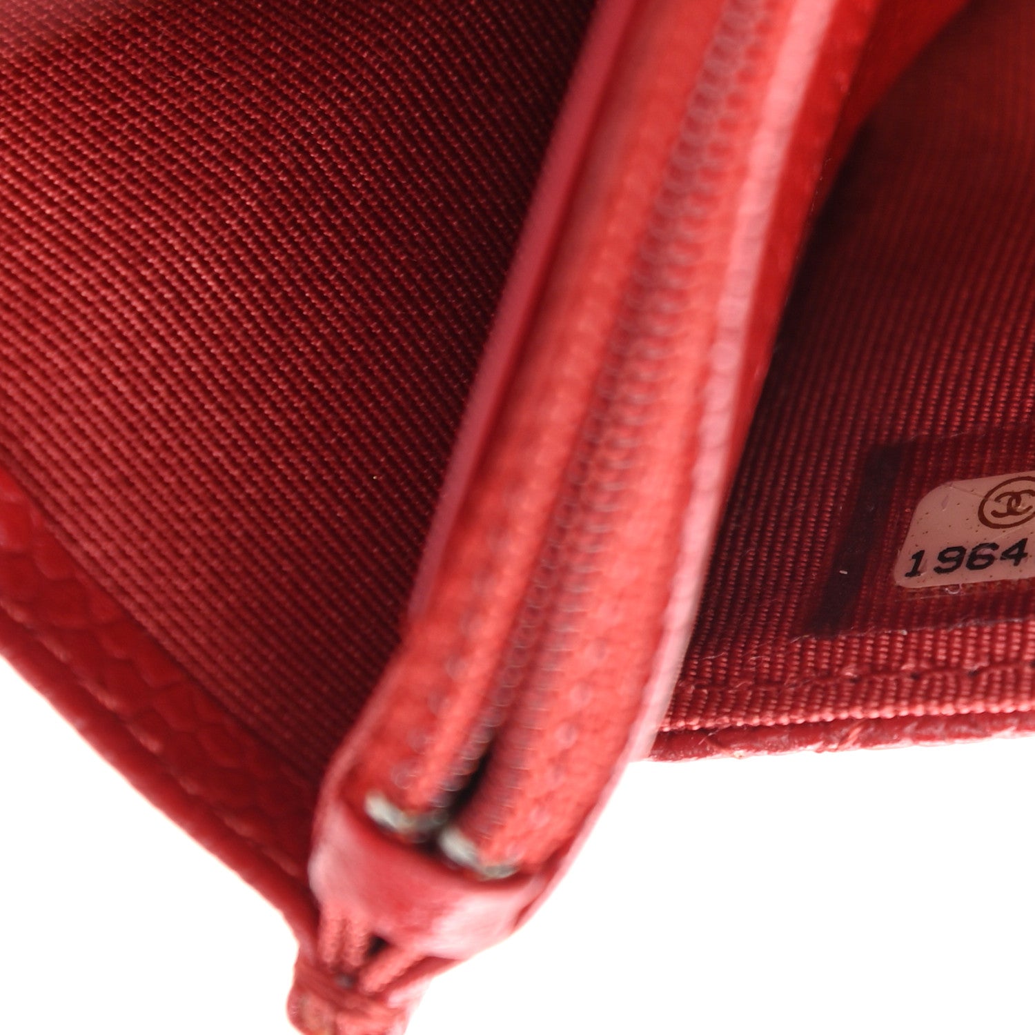 Chanel Caviar Quilted Wallet on Chain WOC Red 9 of 12