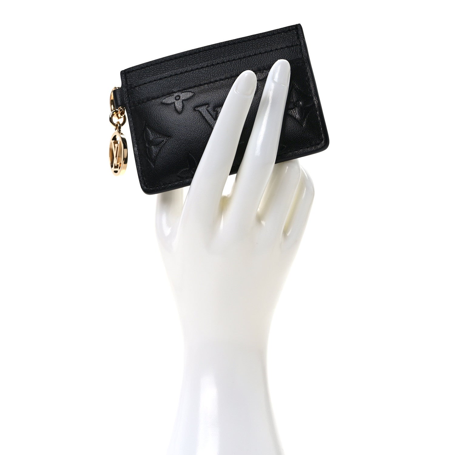 Louis Vuitton Empreinte Monogram LV Charms Card Holder Black 2 of 9