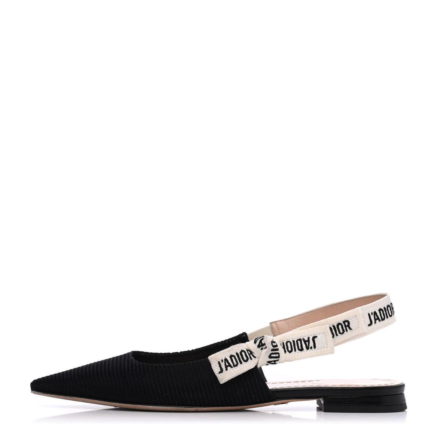 Technical Canvas Ribbon J'Adior Slingback Ballet Flats 35.5 Black