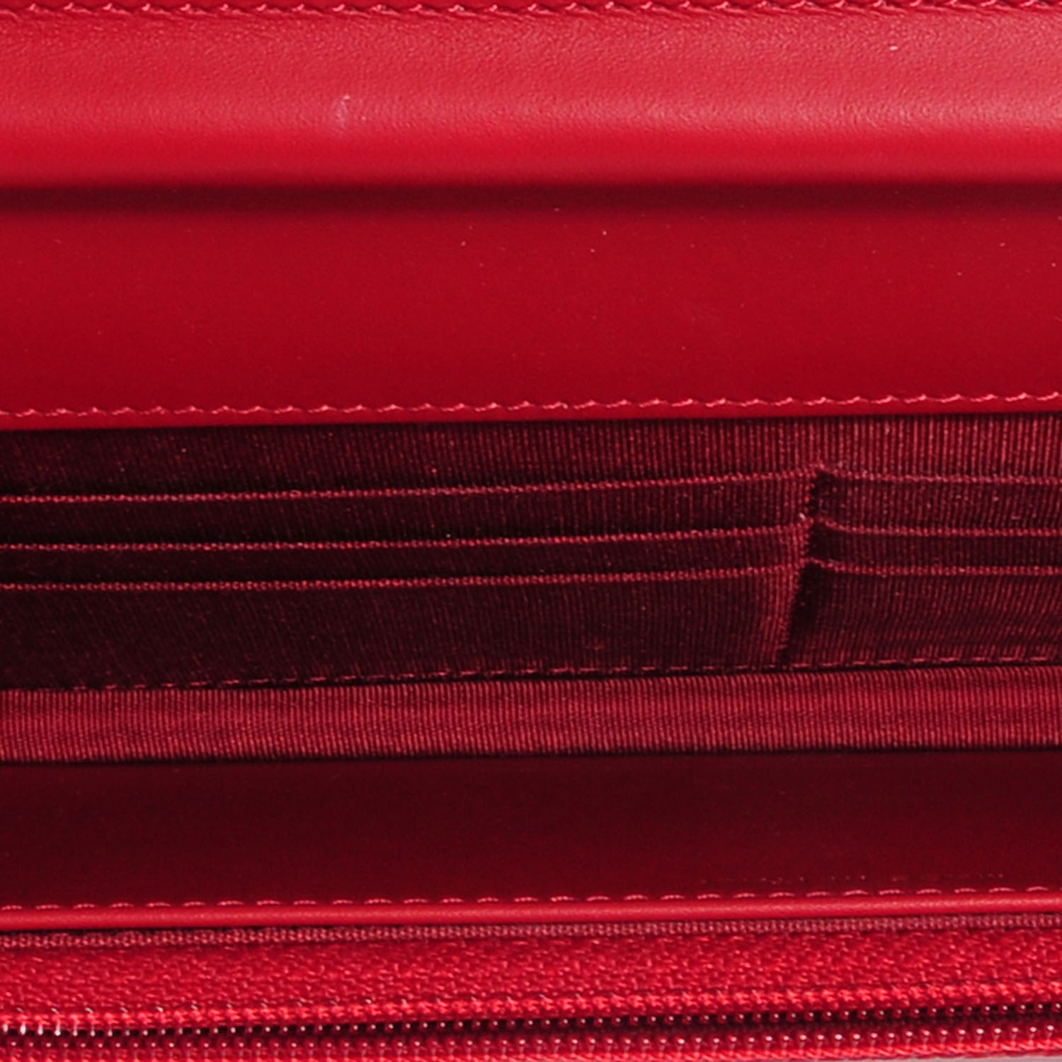 Chanel Caviar Quilted Boy Wallet On Chain WOC Red 6 of 9