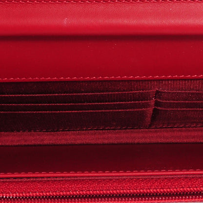 Chanel Caviar Quilted Boy Wallet On Chain WOC Red 6 of 9
