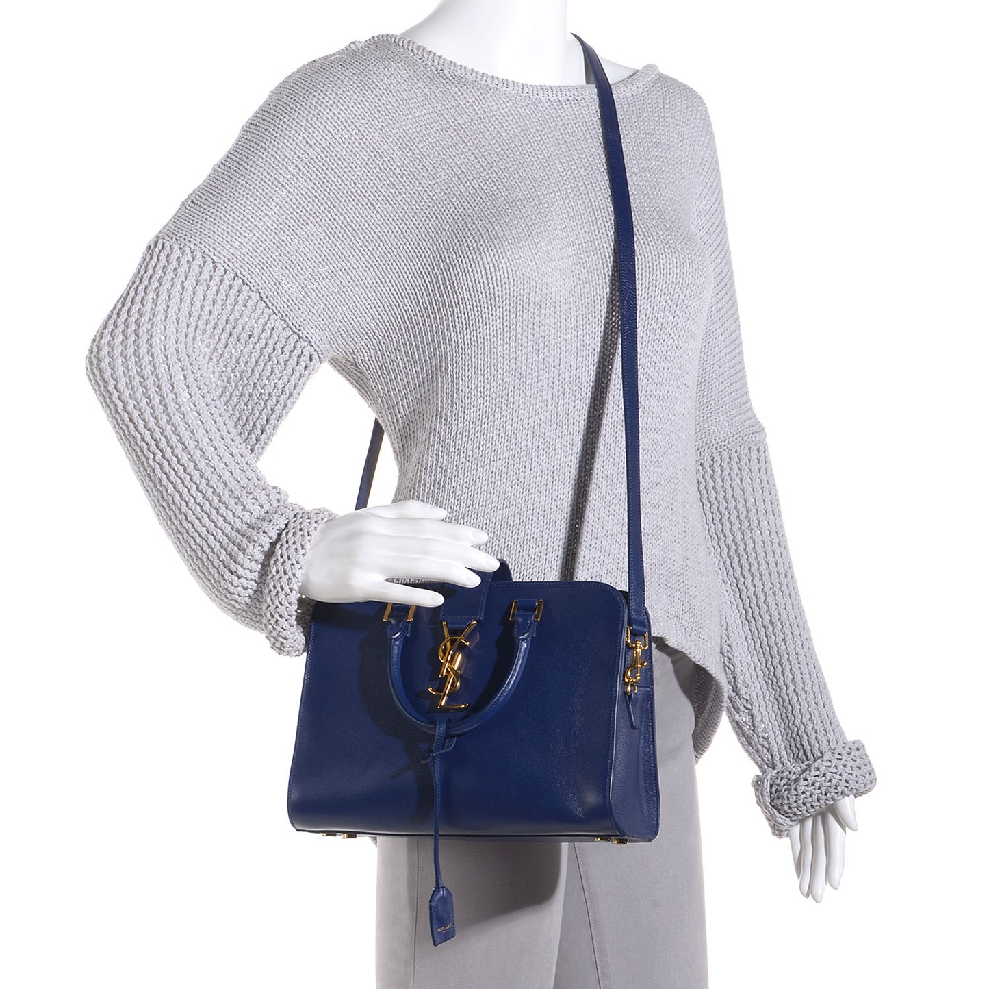 Calfskin Monogram Baby Cabas Blue