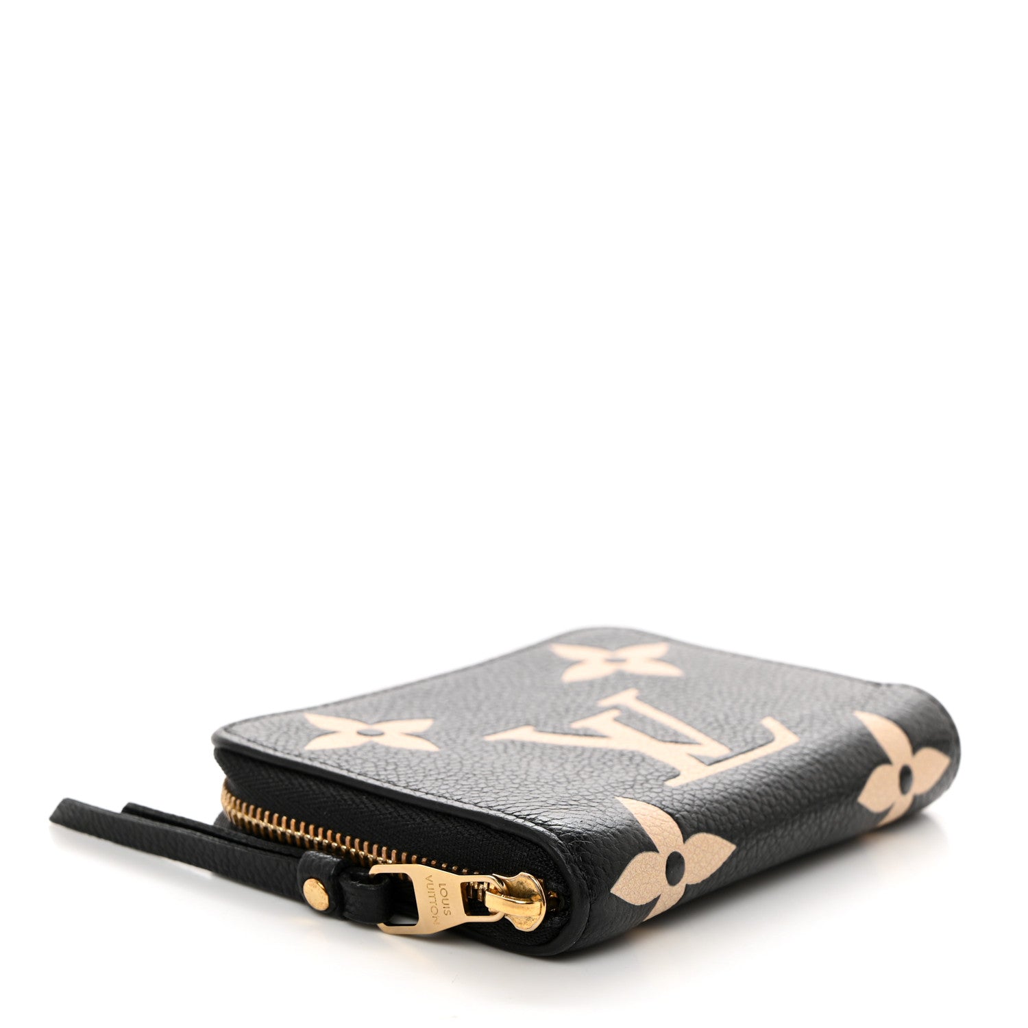 Louis Vuitton Empreinte Monogram Giant Zippy Coin Purse Black Beige 4 of 8