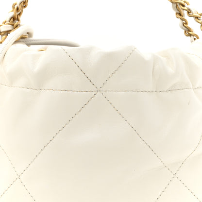 Chanel Shiny Calfskin Quilted Mini Chanel 22 White 8 of 11