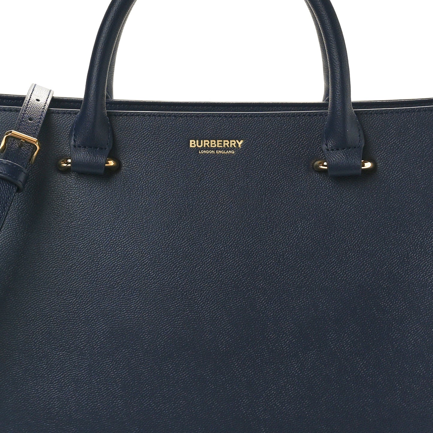 Calfskin Mega Check Banwell Tote Dark Canvas Blue