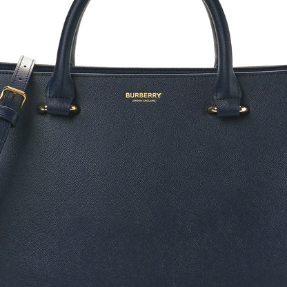 Burberry Calfskin Mega Check Banwell Tote Dark Canvas Blue 7 of 9