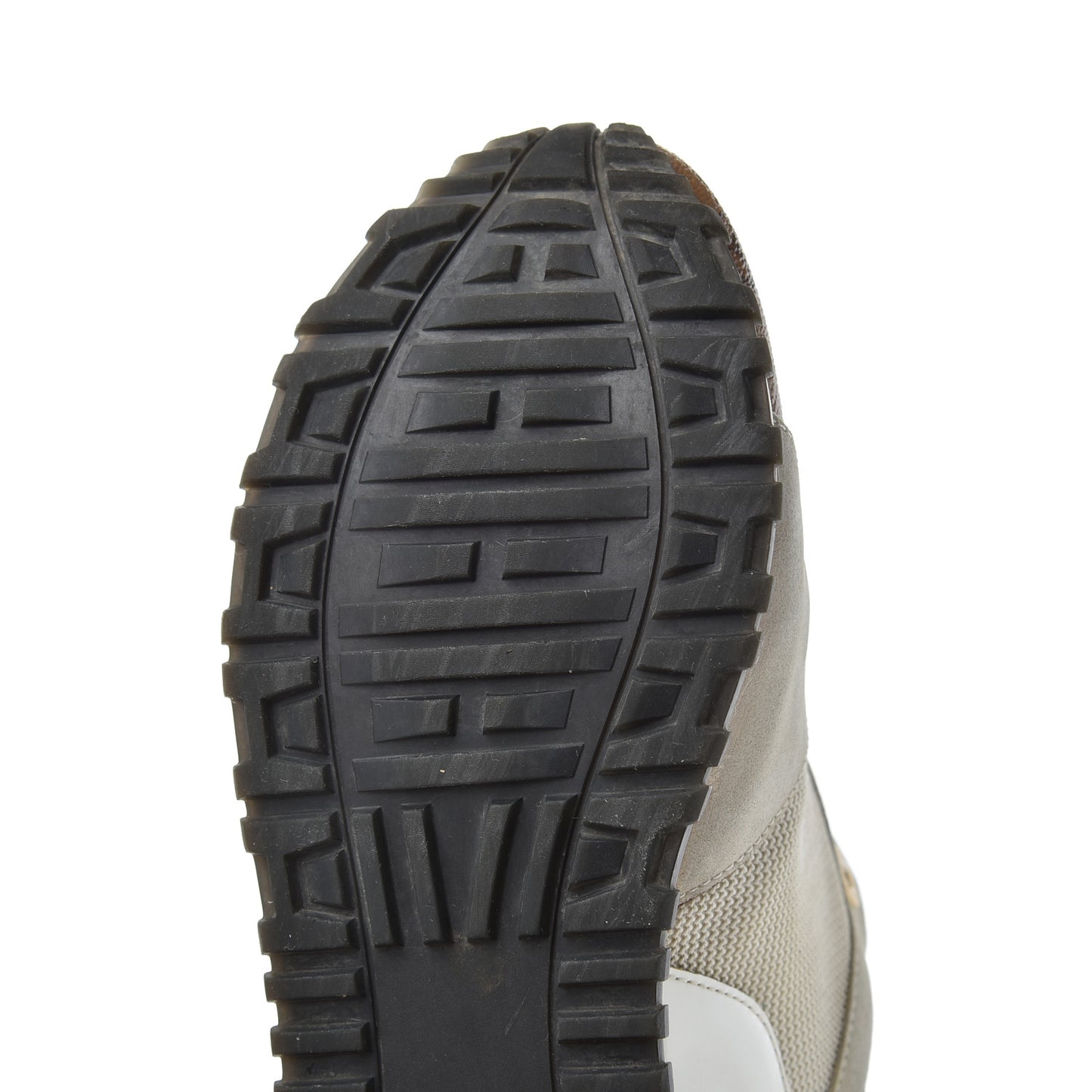 Suede Reverse Monogram Run Away Sneakers 37 White