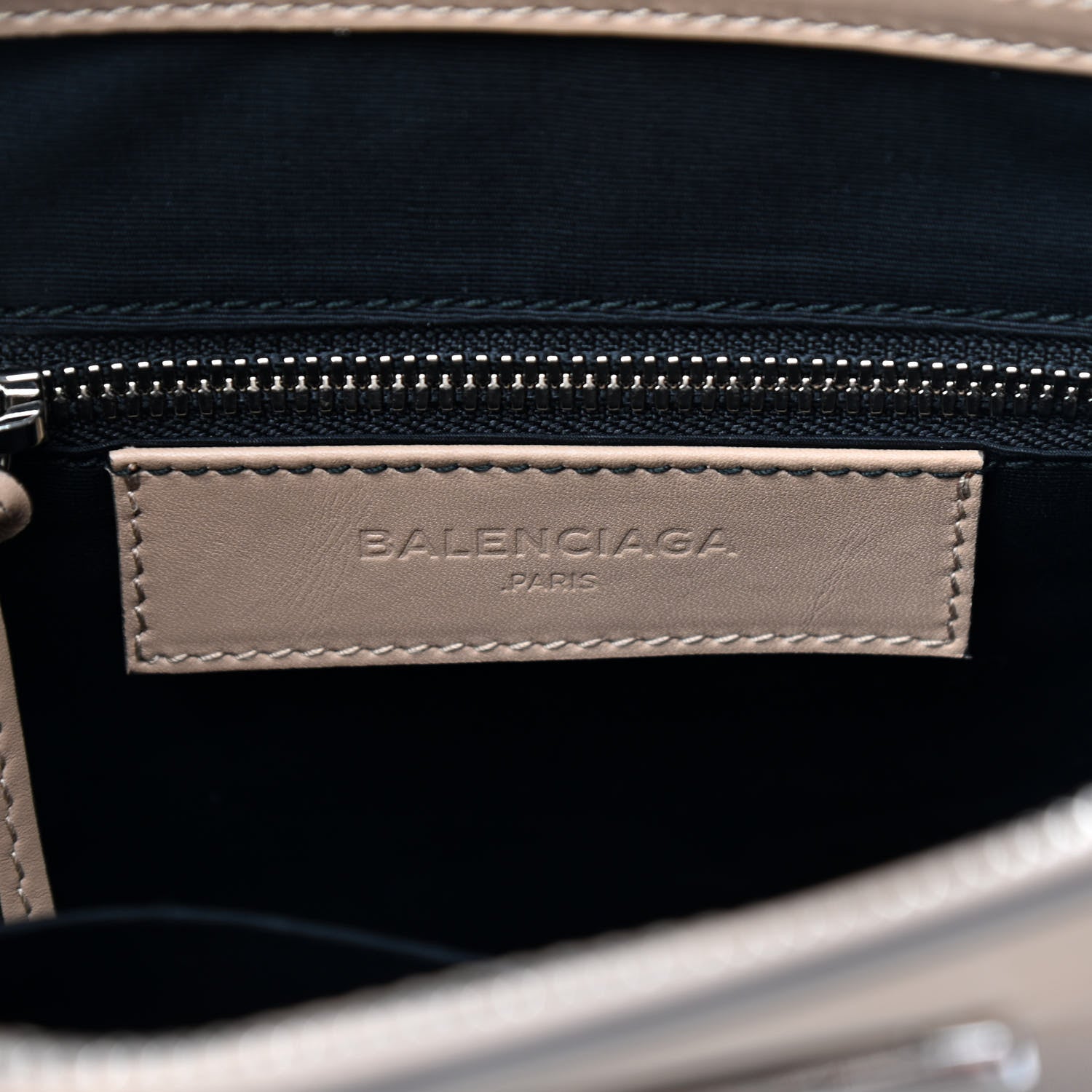Balenciaga Smooth Calfskin Ostrich Padlock Work XS Outremer Beige Camel 6 of 9