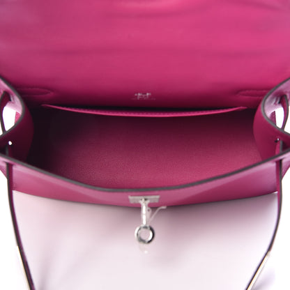 Hermes Swift Kelly Pochette Clutch Rose Pourpre 7 of 28