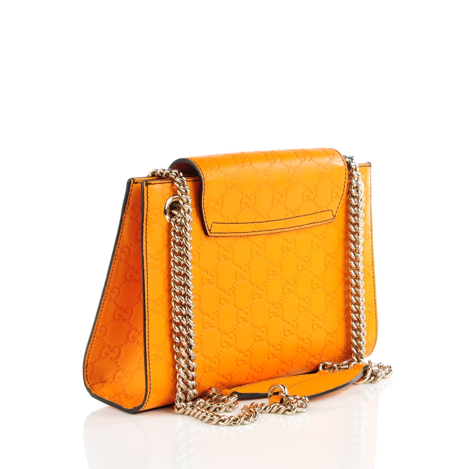 Gucci Soft Guccissima Small Emily Chain Shoulder Bag Marigold 3 of 7